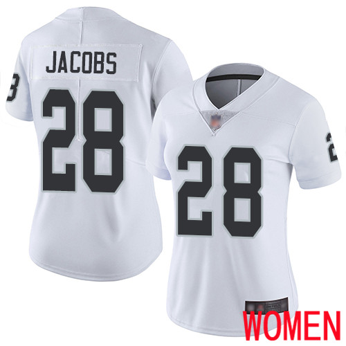 Oakland Raiders Limited White Women Josh Jacobs Road Jersey NFL Football 28 Vapor Untouchable Jersey